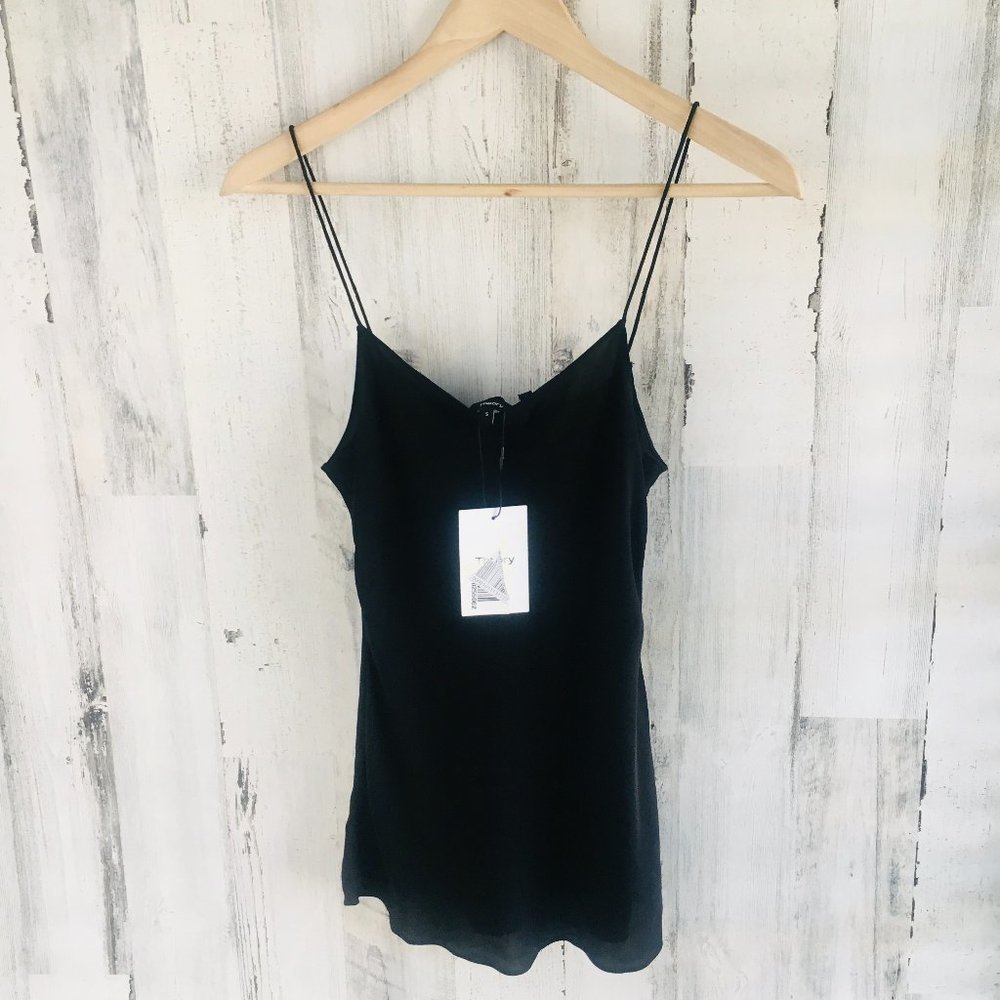 NWT THEORY Thea Classic Georgette 100% Silk Camisole Tank Top